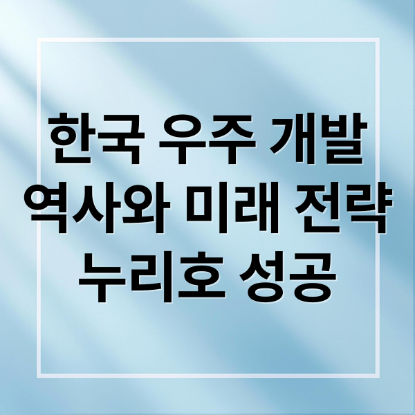 한국 우주 개발
역사와 미래 전략
누리호 성공 (한국의 우주 과학 수준)