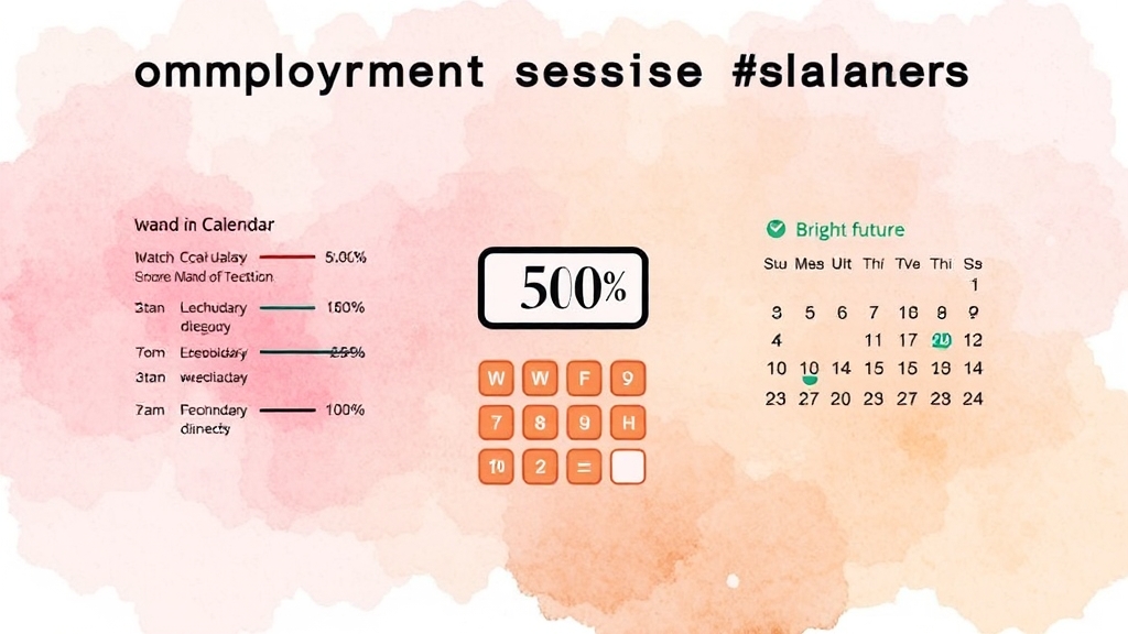 실업급여 금액 및 기간 (watercolor 스타일)