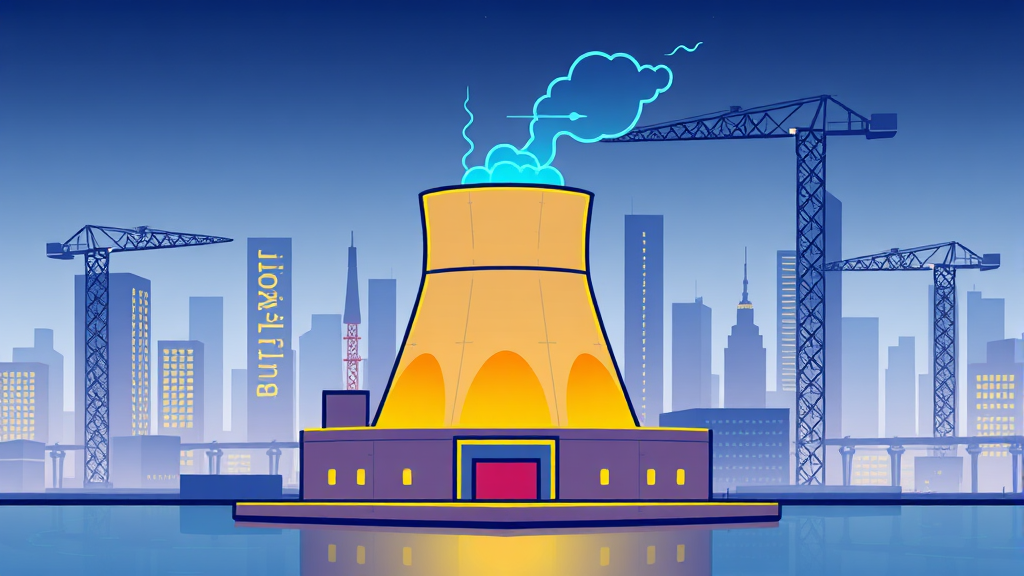 소형 원전으로의 전환 (illustration 스타일)