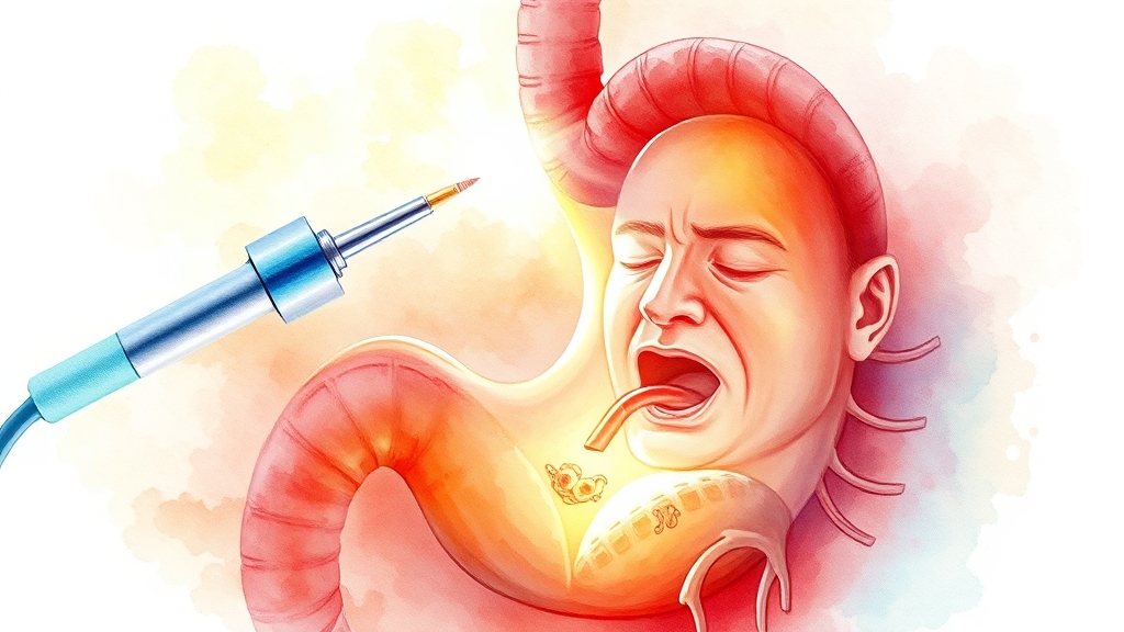 위내시경, 무엇을 검사할까? (watercolor 스타일)