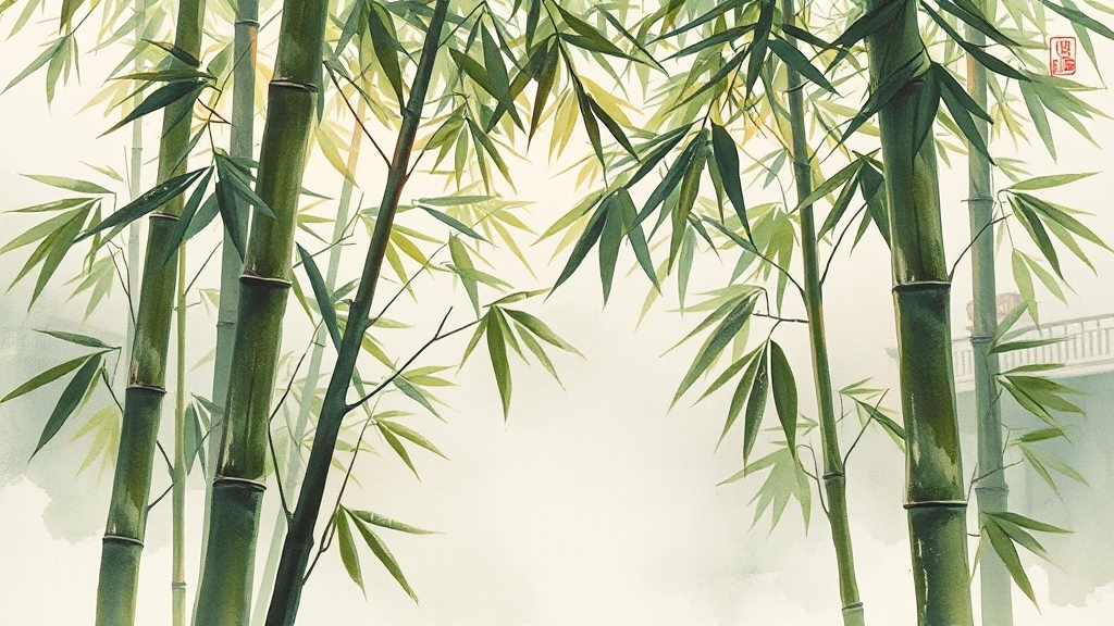 안중근 의사 ‘녹죽’과 역사적 가치 (watercolor 스타일)