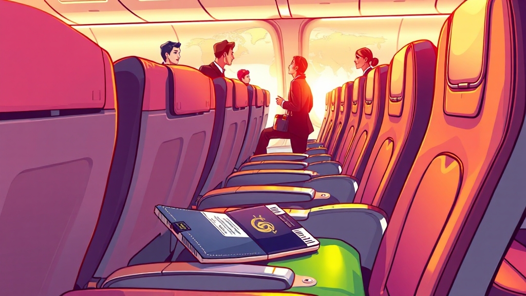 항공권 예약과 좌석 업그레이드, 똑똑하게 이용하기 (cartoon 스타일)