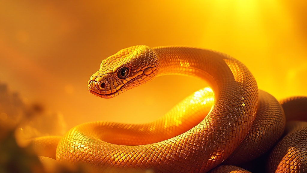 뱀의 색깔과 크기에 따른 꿈 해석 (realistic 스타일)