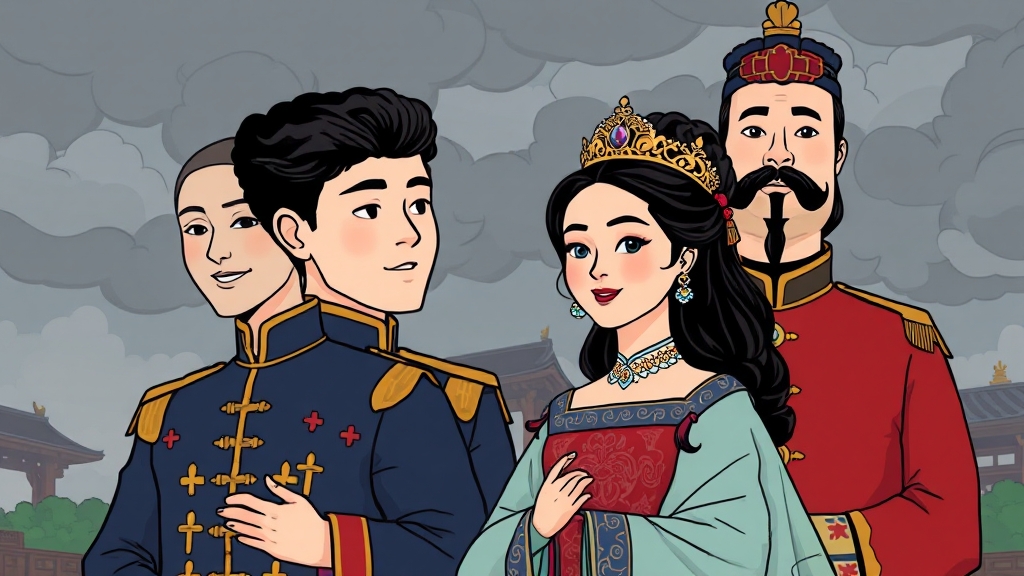 등장인물 관계 분석 (cartoon 스타일)