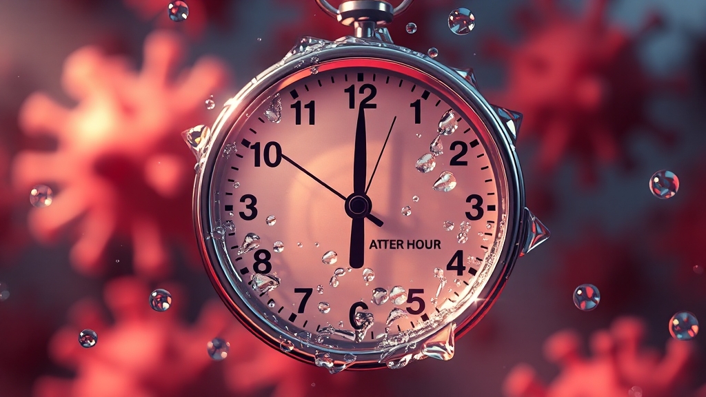 치료 방법: 항바이러스제 복용 및 관리 (realistic 스타일)