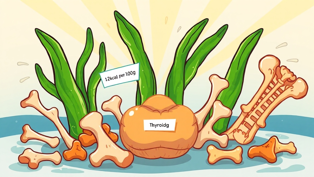 미역줄기, 영양 덩어리 (cartoon 스타일)