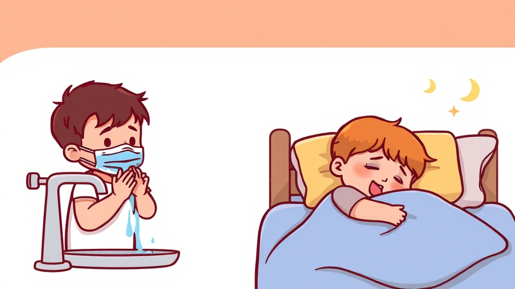 A형 독감 예방 방법 (cartoon 스타일)