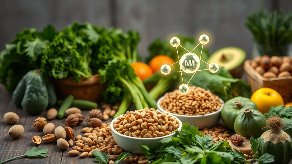 마그네슘, 어떤 음식을 통해 섭취할 수 있을까? (realistic 스타일)