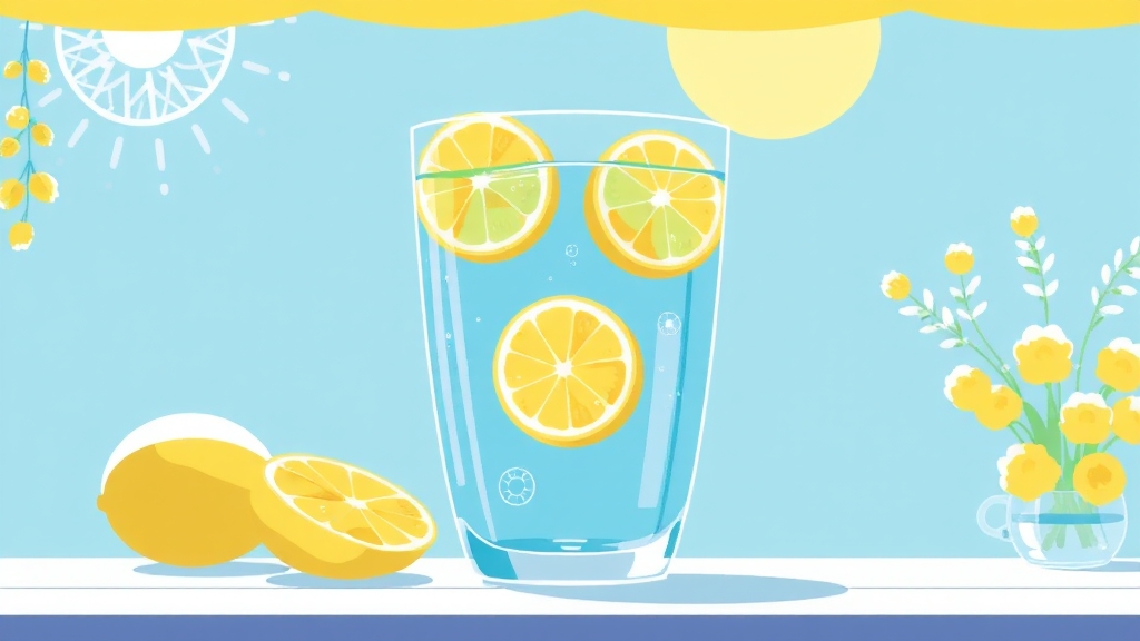 레몬수의 놀라운 효능 (illustration 스타일)