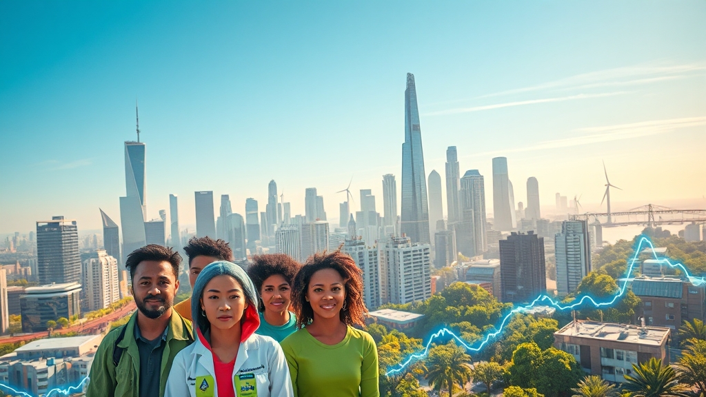 주요 재생에너지 관련주 (realistic 스타일)