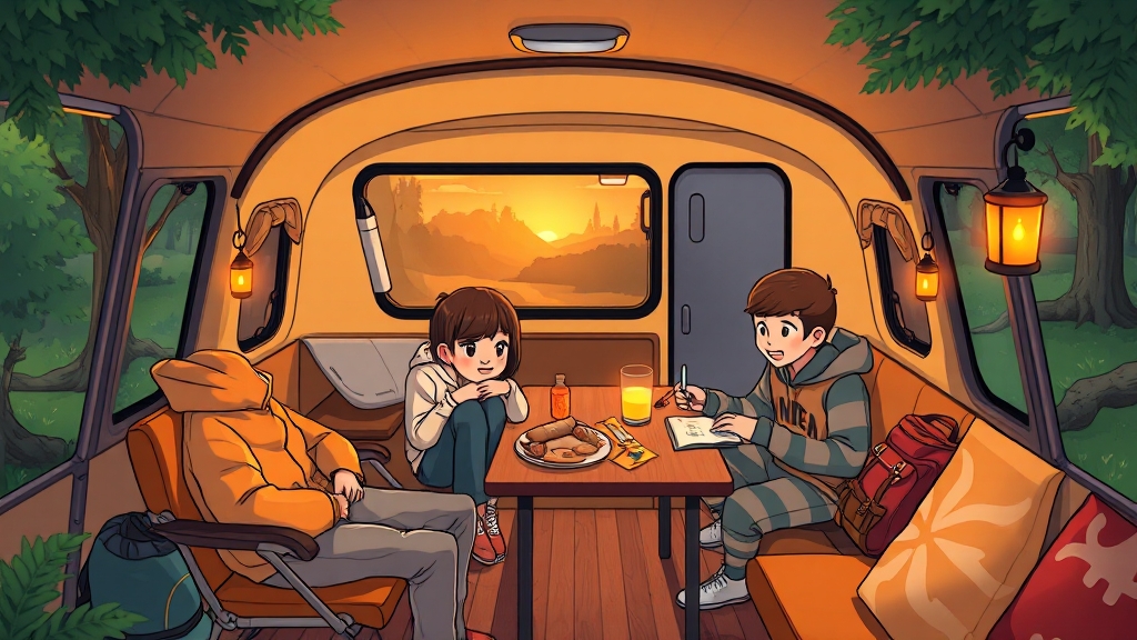 캠핑 최적화 편의 기능 (cartoon 스타일)