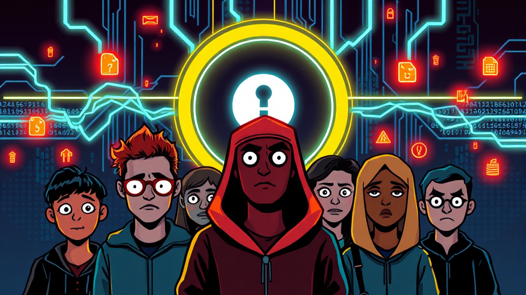 잦은 개인정보 유출, 왜? (cartoon 스타일)