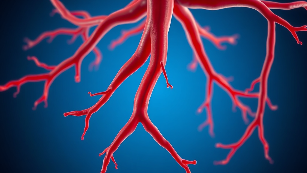 스텐트 시술 및 약물 치료 (realistic 스타일)