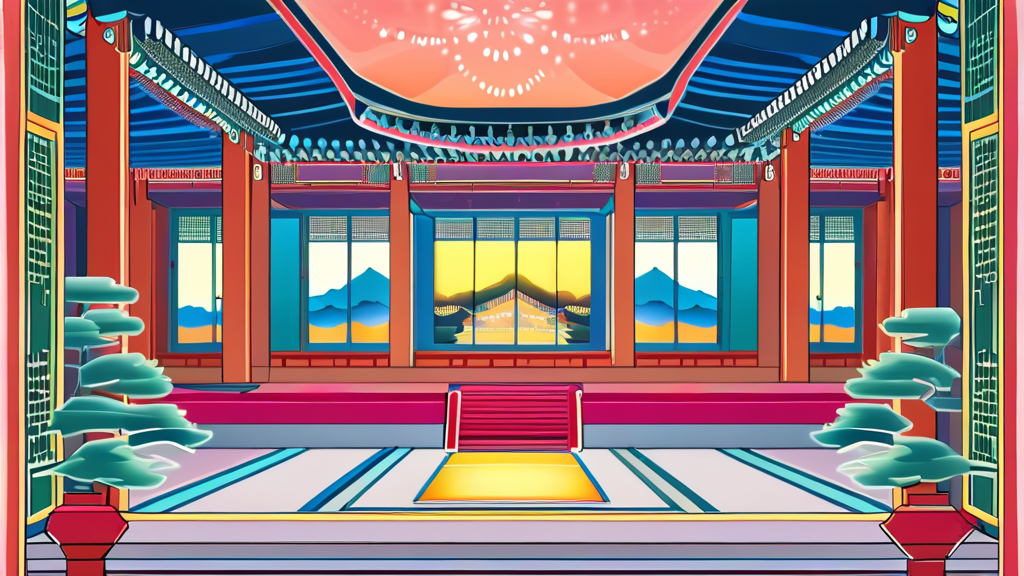 석조전 공간의 의미와 체험 요소 (cartoon 스타일)