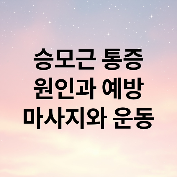 승모근 통증
원인과 예방
마사지와 운동 (승모근 통증)