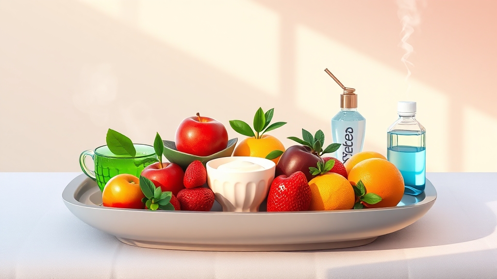 입냄새 예방, 식습관부터 개선! (illustration 스타일)