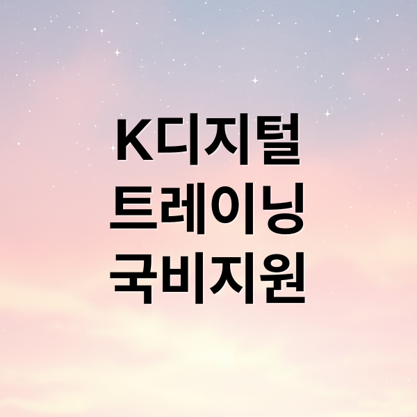 K디지털
트레이닝
국비지원 (K디지털 트레이닝)