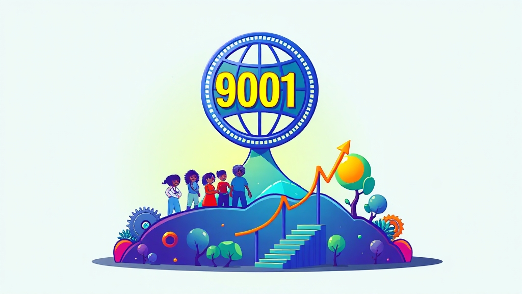 ISO 9001, 무엇을 의미할까요? (cartoon 스타일) (재시도)