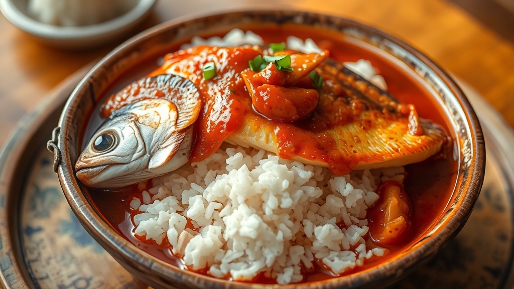 자은도 맛집: 하나로식당 병어조림 (realistic 스타일)