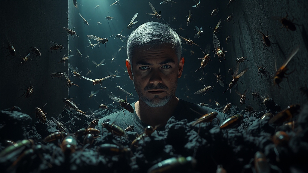 자주 나타나는 벌레 꿈 (realistic 스타일)