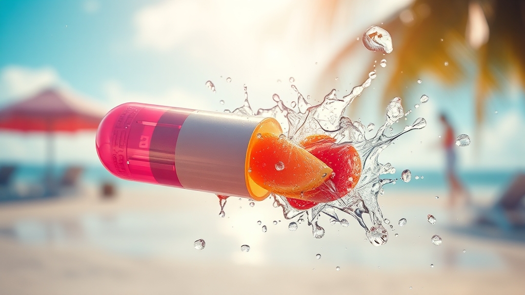 시원한 맛 특징 분석 (realistic 스타일)