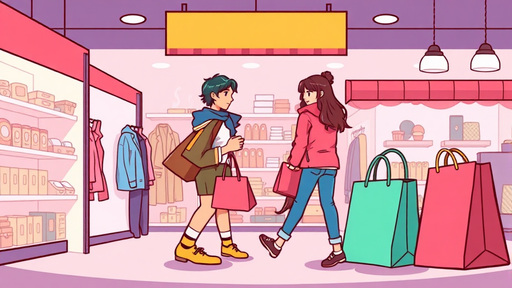 테무 쇼핑, 성공과 실패 사례 (cartoon 스타일)