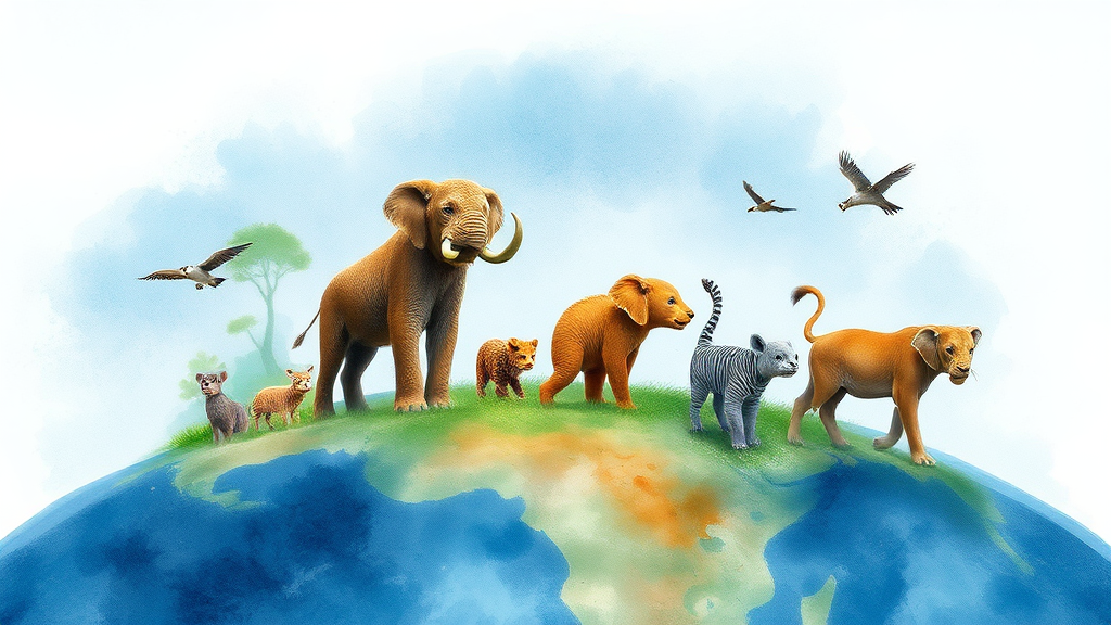 멸종 위기, 어떻게 보호할까요? (watercolor 스타일)