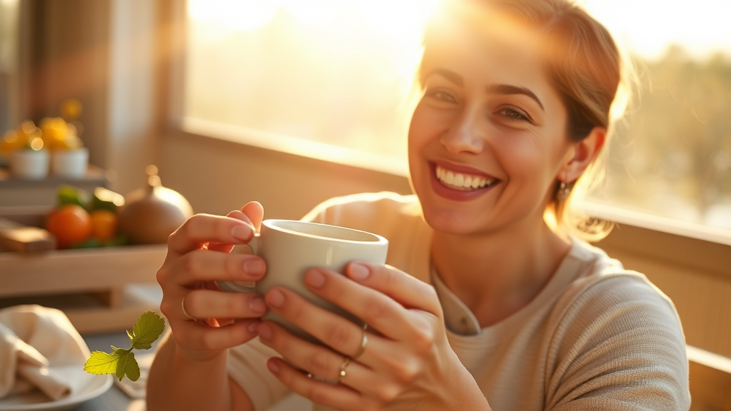 기버터 효능: 다이어트 & 건강 (realistic 스타일)