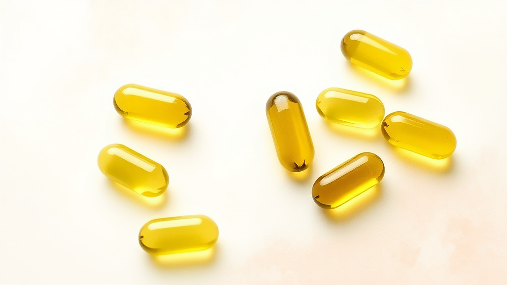 올리브오일 캡슐의 핵심 효능 (watercolor 스타일)