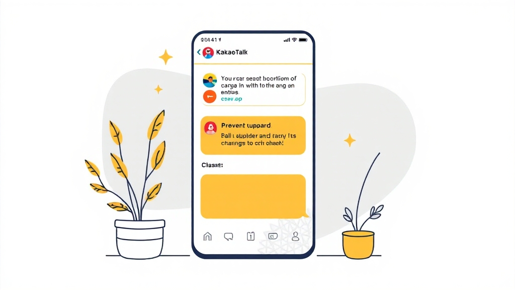 카톡 자동 업데이트, 왜 필요할까? (illustration 스타일)