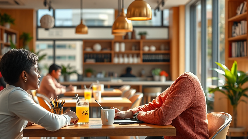 스터디카페, 미래 전망과 차별화 전략 (realistic 스타일)