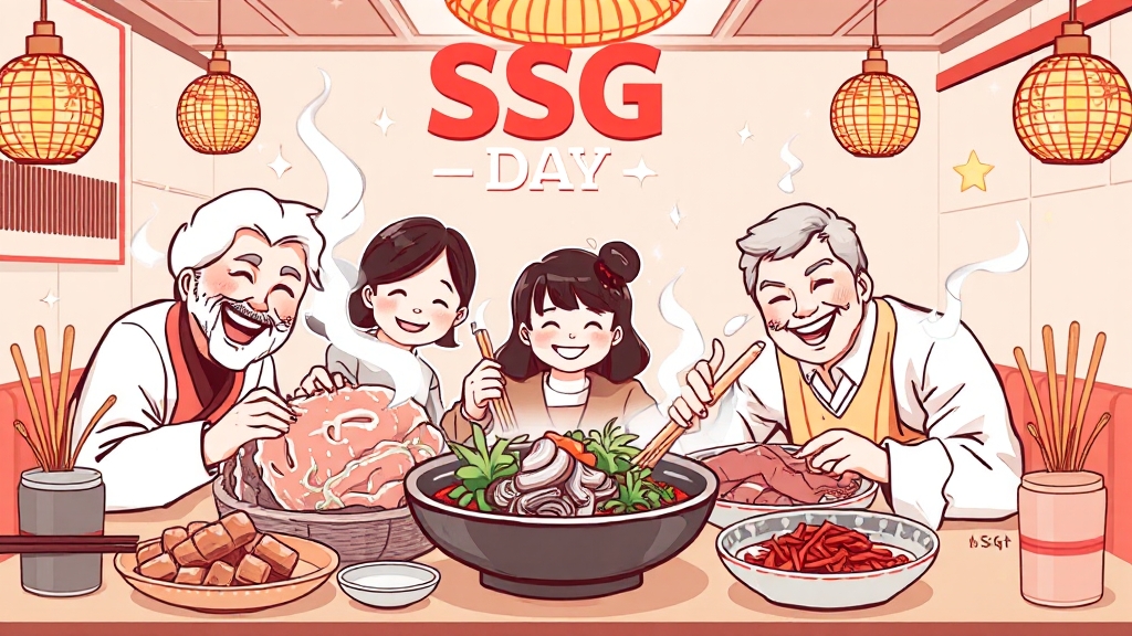 정육/수산 반값 대전! (illustration 스타일)