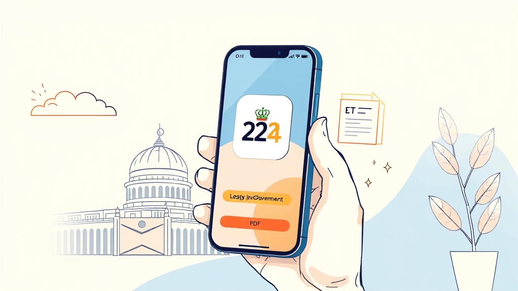 모바일 발급 꿀팁 (illustration 스타일)