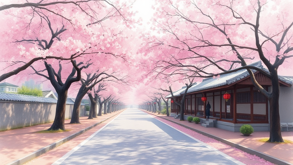 충청북도 여행, 봄꽃과 축제를 위한 완벽 가이드 (watercolor 스타일)