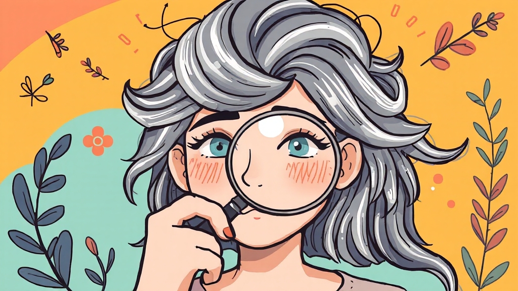 흰머리 관련 궁금증 Q&A (illustration 스타일)