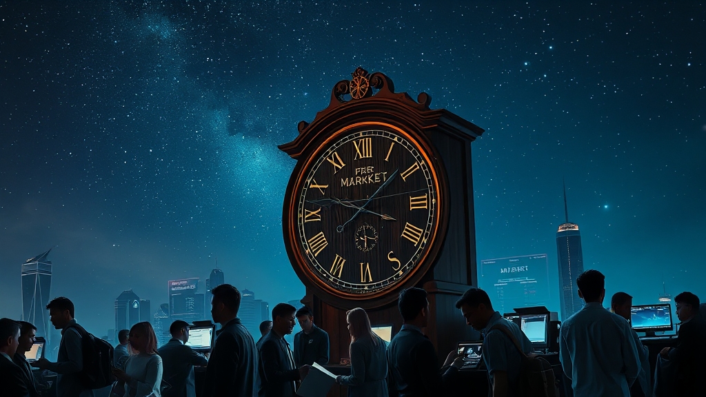 프리마켓, 정규장, 애프터마켓 비교 (realistic 스타일)