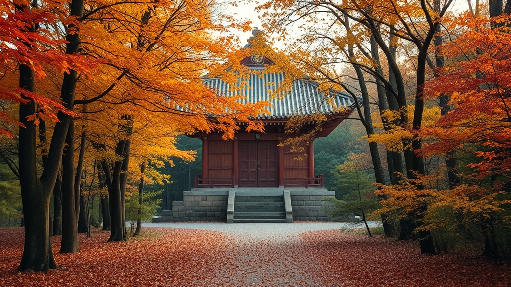 법주사 역사와 볼거리 (realistic 스타일)