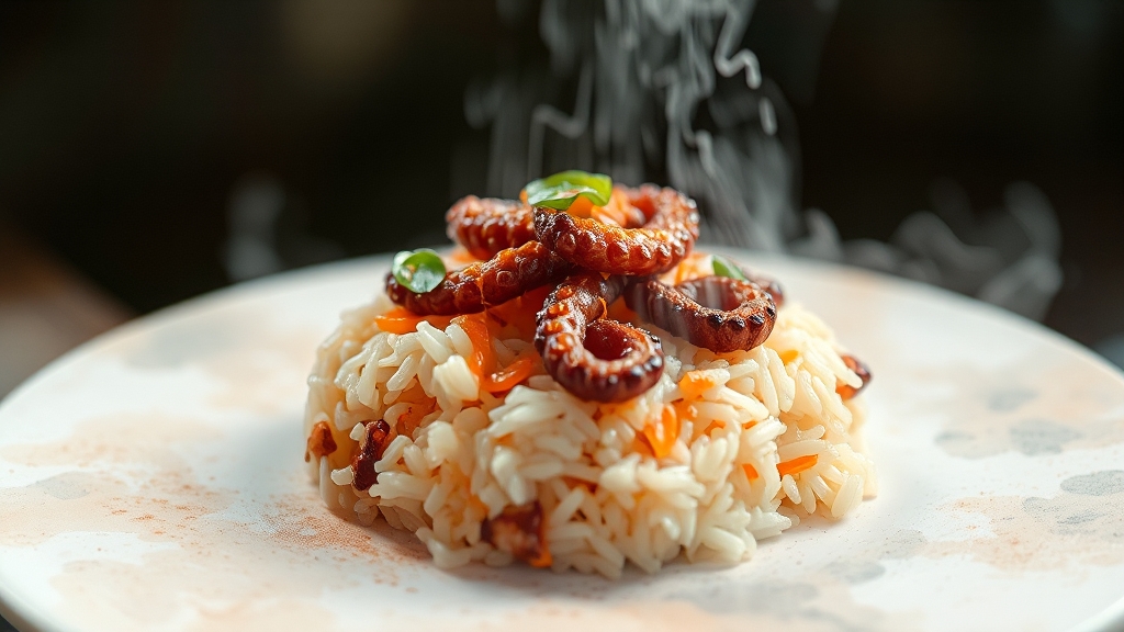 낙지덮밥 맛집 탐방 (watercolor 스타일)