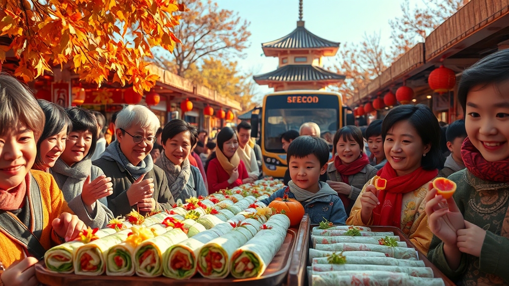 김밥축제 꿀팁 (realistic 스타일)