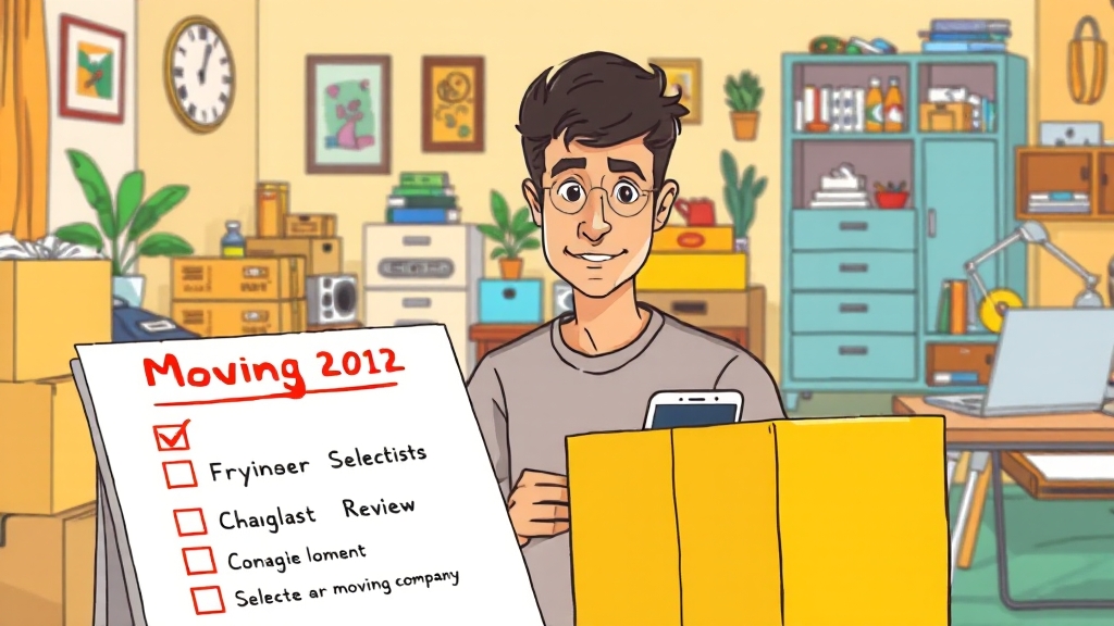 이사 전 체크리스트: 완벽한 준비의 시작 (cartoon 스타일)