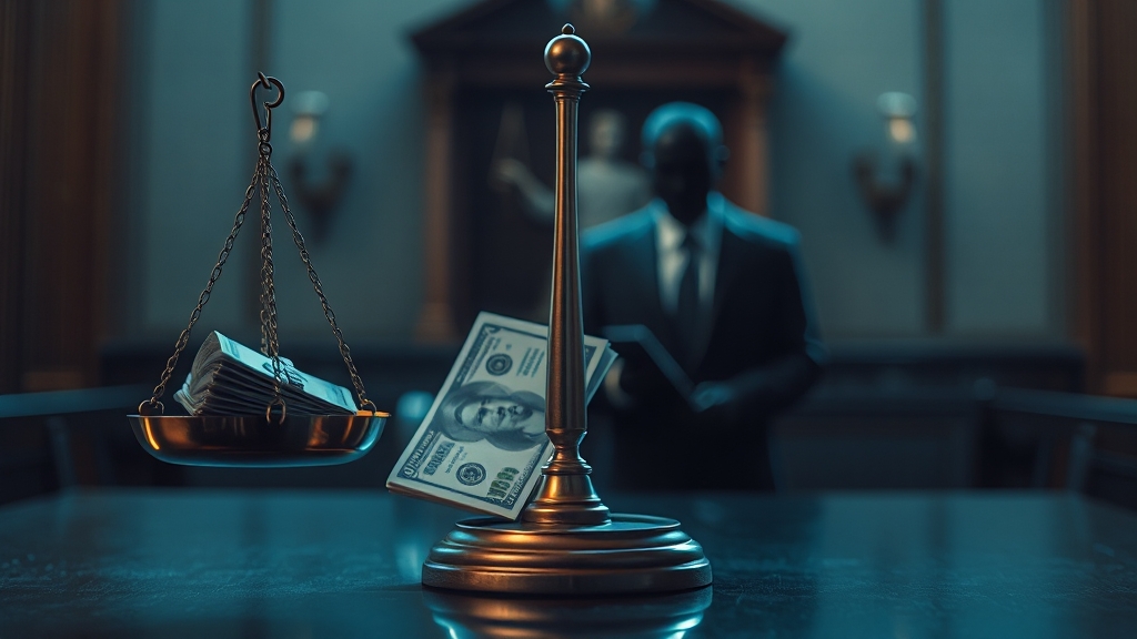 변호사 선임 비용, 얼마나 들까? (realistic 스타일)