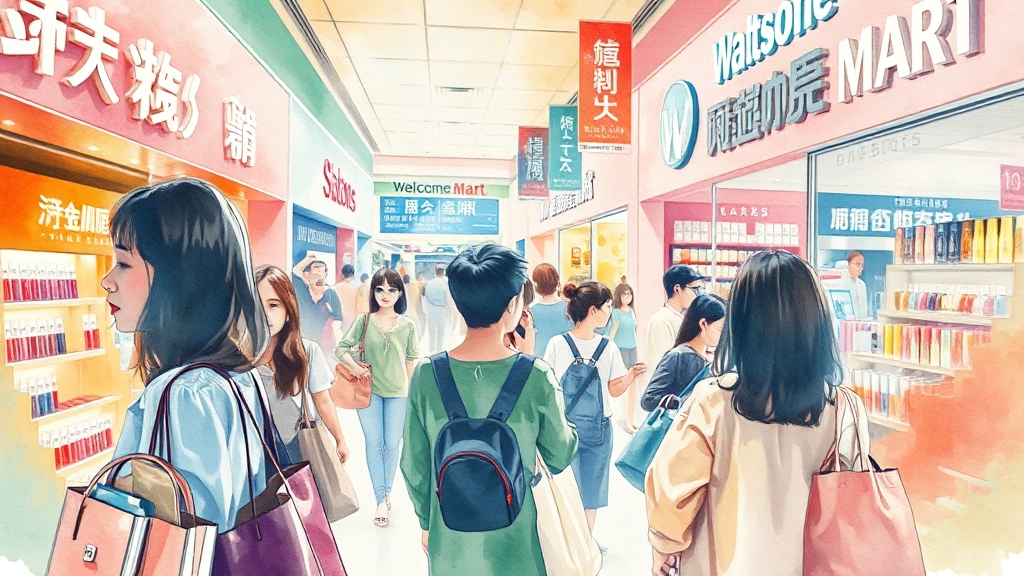 홍콩 화장품 & 뷰티 쇼핑 (watercolor 스타일)