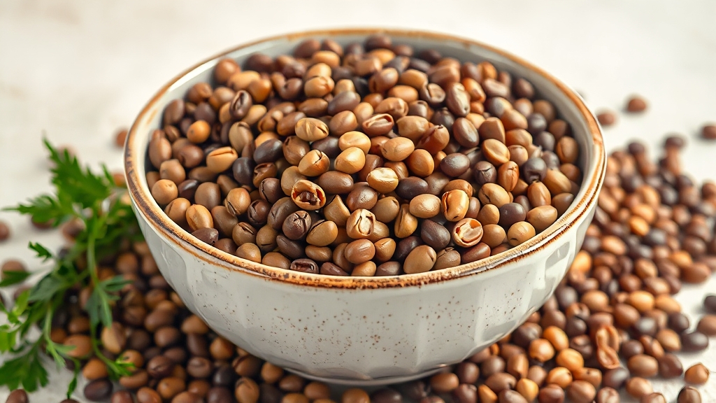 렌틸콩 영양 성분 상세 분석 (realistic 스타일)