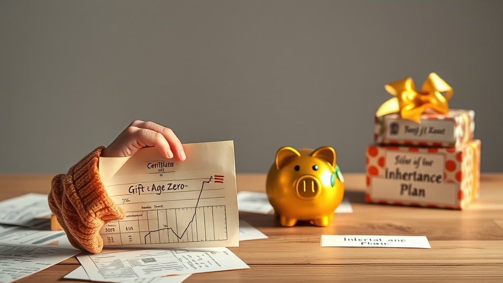 0세 증여의 배경: 자산 형성 및 상속 계획 (realistic 스타일)