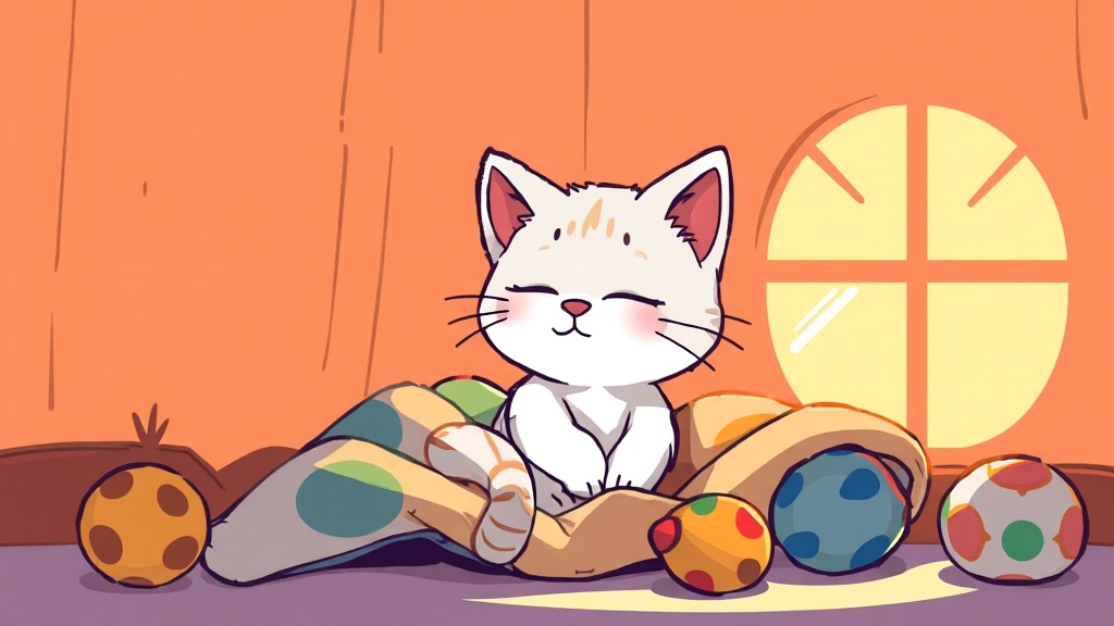 분리불안 완화를 위한 환경 조성 (cartoon 스타일)