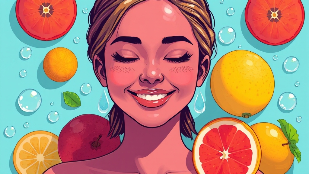 수분 섭취와 구강 건강 (illustration 스타일)