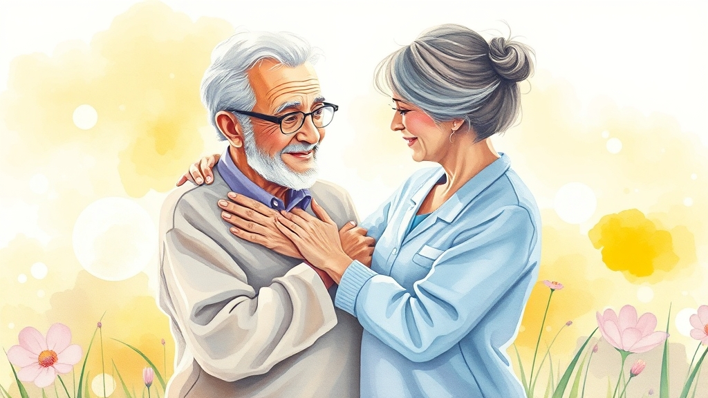 노인장기요양보험, 신청하세요! (watercolor 스타일)