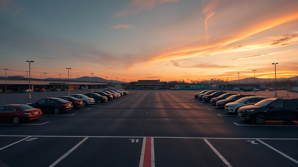 김해공항 주차장 실시간 현황 확인 및 만차 시 대안 (realistic 스타일)