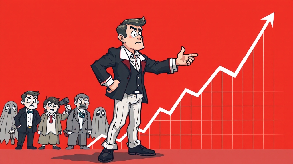 공매도, 투자 방식과 영향 (cartoon 스타일)