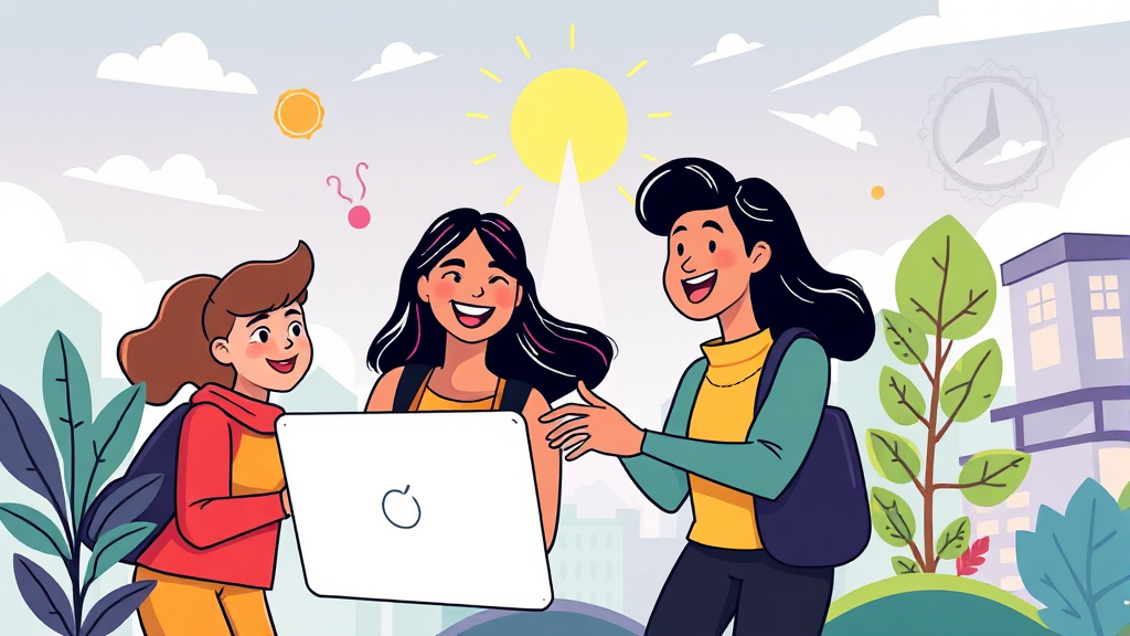 배움사이버평생교육원 소개 (cartoon 스타일)